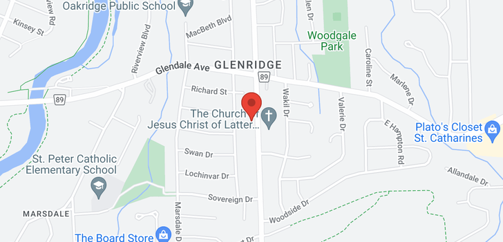 map of 338 GLENRIDGE AVE